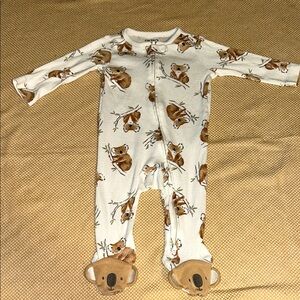 Carter's White and Brown Koala Footie
